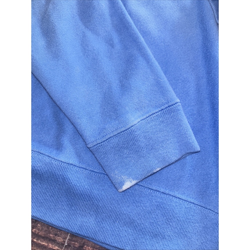 Vintage Champion Sweatshirt Small Reverse Weave Womens Blue Crew Neck Flaw - Picture 4 of 8